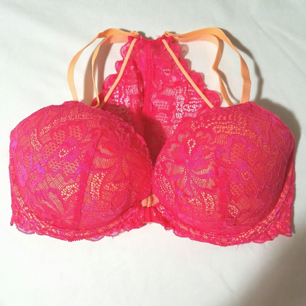 VS PINK date racerback orange yellow pink NWOT